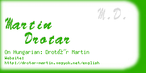 martin drotar business card